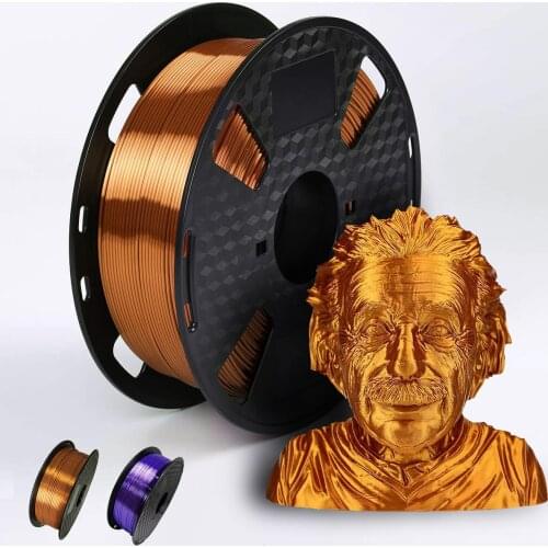 3D Printer Filament PLA 1.75mm 250g/500g/1KG Metallic Feel Shiny Silk 3D Printing Material Special sale Purple/ Copper Filament