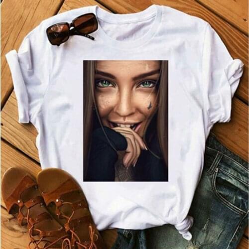 Ladies new T-shirt ladies sexy print hooded T-shirt Harajuku Femme T-shirt casual slim-fit tops T-shirts personalized T-shirt