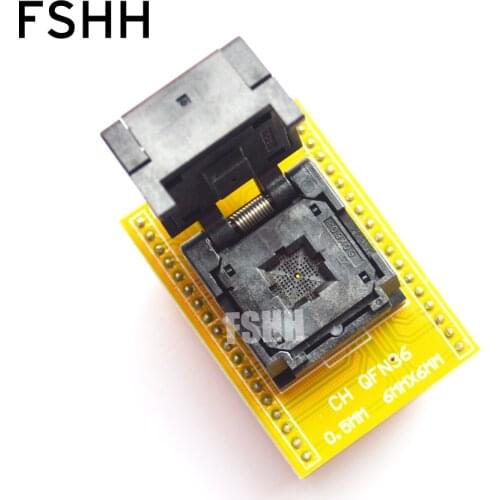 Clamshell QFN36 to DIP36 Programmer adapter 0.5mm 6mmx6mm QFN36 DFN36 MLF36 WSON36 IC socket