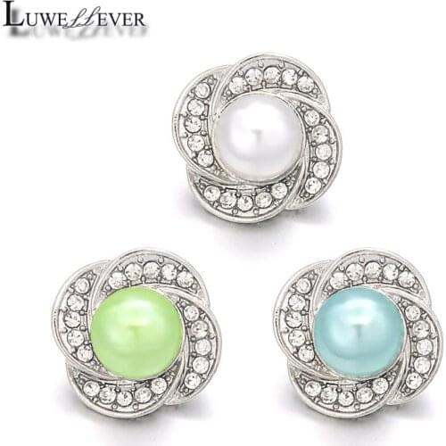 Hot Component 051 Crystal 18mm Metal Snap Button For Bracelet Necklace Interchangeable Jewelry Women Accessorie Findings