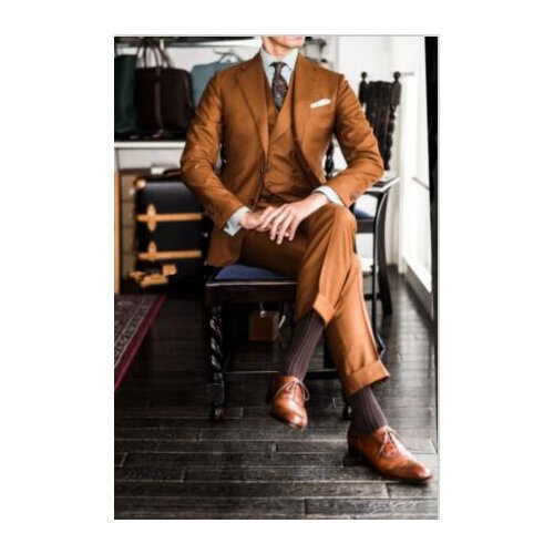 Latest Coat Pant Designs Brown Men Suit Slim Fit 3 Piece Double Breasted Blazer Custom Groom Suits Prom Tuxedo Terno Masculino m
