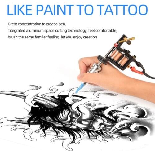 Fog Wire Cutting 12 Wrap Coils Tattoo Machine Permanent Tattoo Device Body Art Tattoo Supplies