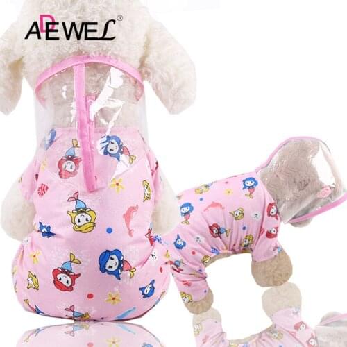 ADEWEL 2020 Poodle Raincoat Transparent Raincoat Pet Clothes Waterproof Dog Clothes Ropa Perro Plus Size Honden Kleding 2XL