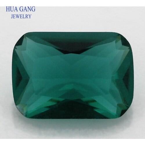 Viridis Octangle Shape Cut Loose Glass Beads Synthetic Gems For Jewelry Size 3x5~13x18m Free Shipping