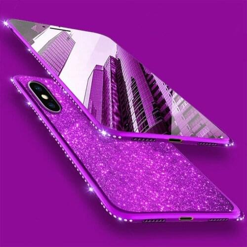 Diamond Bling Silicone Case for iPhone X XR XS 11 MAX 6 6S 7 8 Plus Glitter Fundas Huawei P20 Pro Mate 10 Lite Nova 3 Honor 8X 7
