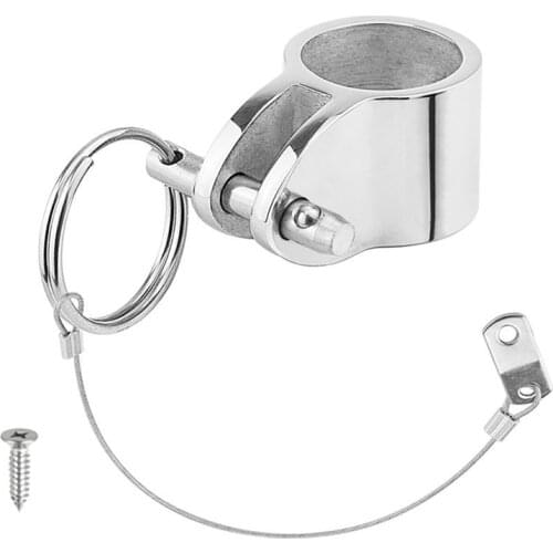 Stainless Steel Jaw Slide Clamp with Quick Release Pin 1 Inch 25mm Bimini Top Hinged Slide Fitting Hardware Marine Boat