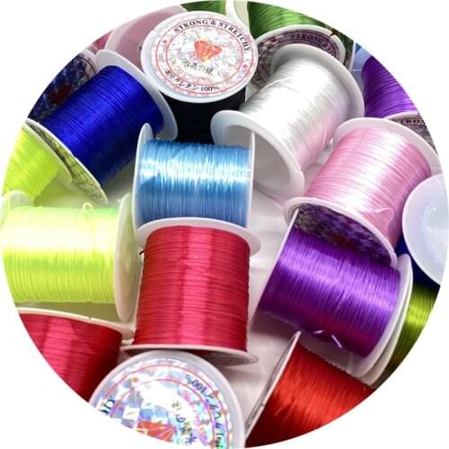 10/Roll 1mm Color Flexible Elastic Crystal Line Rope Cord For Jewelry Making Beading Bracelet Wire Fishing Thread Rope
