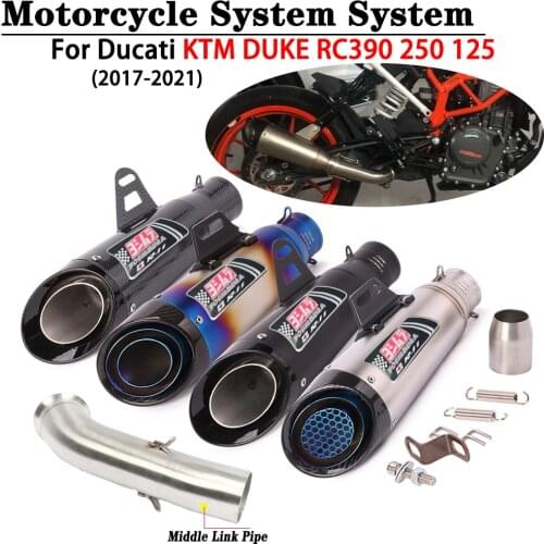 Slip on For Ducati KTM Duke RC390 250 125 2017-2021 Yoshimura Motorcycle Exhaust System Mid Link Pipe Escape Moto Modify Muffler