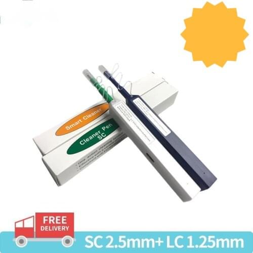 High Quality LC/SC/FC/ST One-Click Cleaner Tool 1.25mm and 2.5mm Fiber Optic Cleaning Pen 800 Cleans Fiber Optic Cleaner