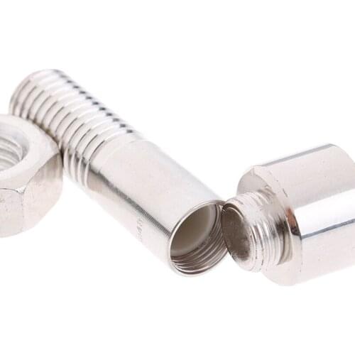Screw Shaped Secret Stash Box Hidden Compartment Pill Box Diversion Metal Medicine Box Splitters Safe Storage Case
