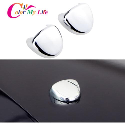 Color My Life Water Nozzle Protection Cover for Jeep Renegade 2015 - 2021 ABS Chrome Car Water Wiper Nozzle Decoration Sequins