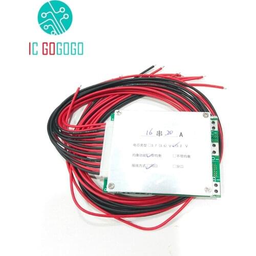 36V 48V 60V 15A 20A100A Li-ion Lipo Lifepo4 Battery Protection Board BMS 16S 20S 10S Packs with Balance Electric Motor EV eBike