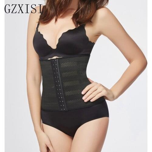 Women Slimming Body Waist Tummy Shaper Black 4 Steel Bone Waist Trainer Cincher Underbust Corset Body Shaper Stomach Corset