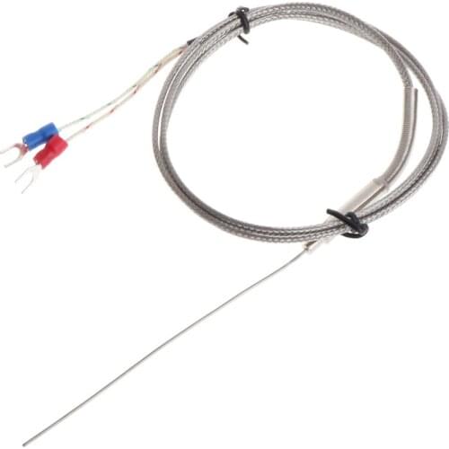 ANENG K-Type Thermocouple Probe 1mm x 100mm 2-wires Temperature Sensors 2-Terminals 1m