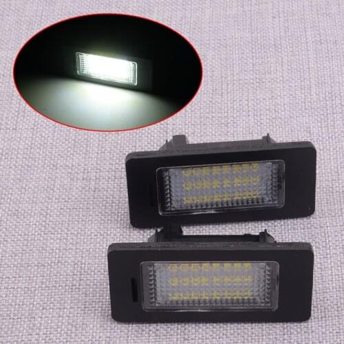 1 Pair 24 LED License Plate Light Lamp 12V Fit for BMW 1 3 4 5 Series E39 E60 E70 E82 E90 E92 F20 F21 F30 X1 X3 X5 X6 2013