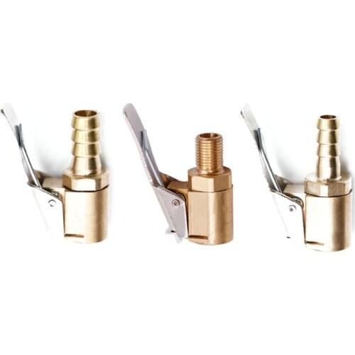 Portable Inflatable Pump for Car Tire Air Chuck Inflator Pump Valve Connector Clip-on Adapter Car Brass 8mm Tyre Wheel Valve