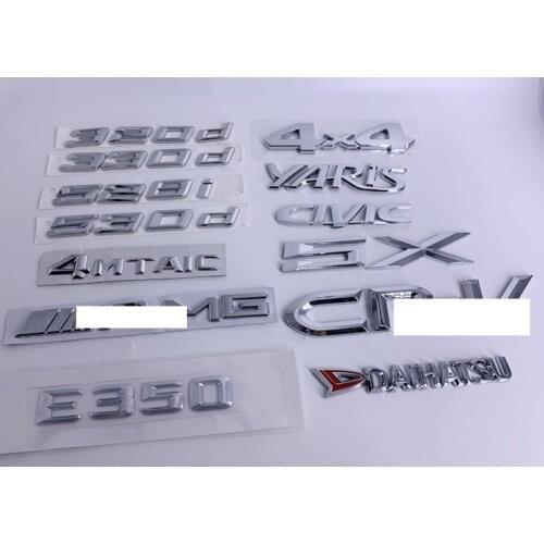 10pcs ABS car Letter Rear trunk Decals Emblem badge sticker Decal Car styling auto Accessories