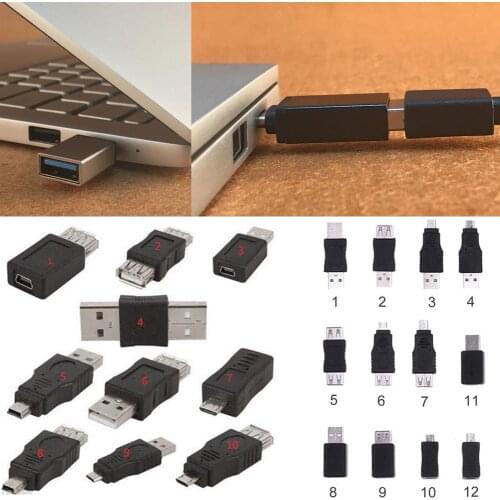 12 IN 1/ 10 IN 1 OTG USB 2.0 Adapter Set For Computer Cables/ Connectors