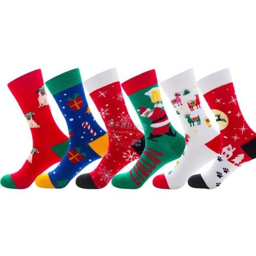 120pairs/lot new fashion christmas pug dog/snowflake/Santa Claus sock