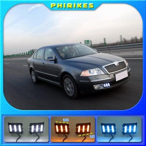 2PCs/set Car styling Daylight Daytime Running light led drl For Skoda Octavia A5 2007 2008 2009 waterproof daylight