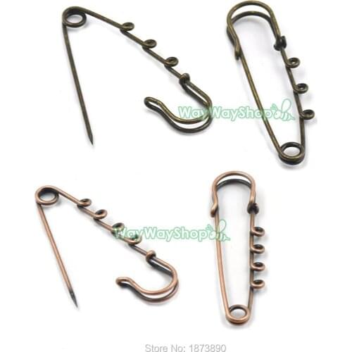 20 PCS Metal Large Pin With holes Rust Proof Safety Oversized 65mm(2.56") Bronze Red-Bronze Choice