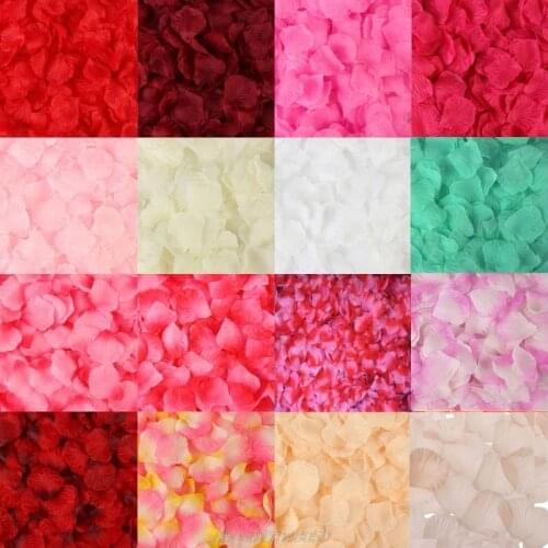 2000 Pcs Artificial Rose Petals Wedding Petalas Colorful Silk Flower Accessories D02 20 Dropshipping