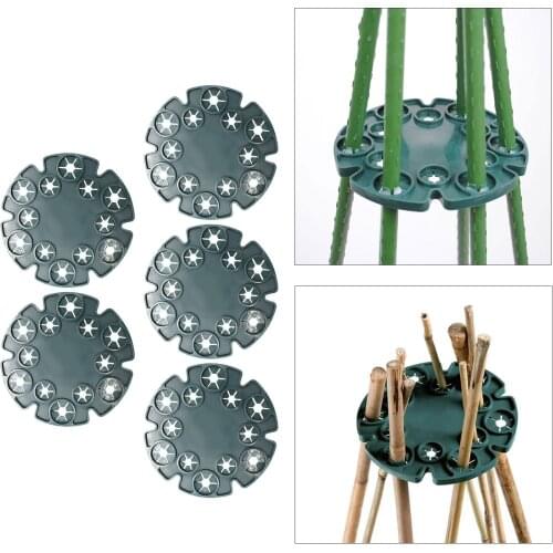 3PCS Bamboo Cane Holder Garden Climbing Plant Support Peas Beans Fixed Frame Cane Stakes for Support Climbing Plants Cages