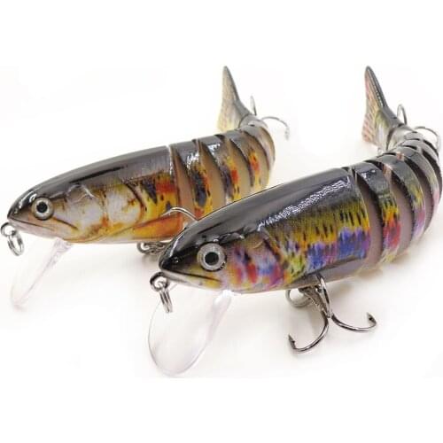 8 Segements Fishing Lures Sinking Multi Jointed Minnow Swimbait Fishing Tackle Lifelike Artificial Bait Pike Bass Trout Big Game