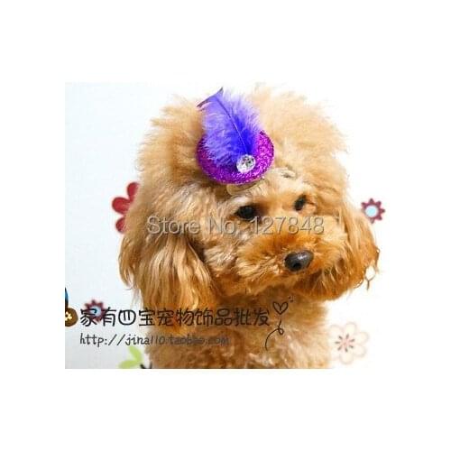 Pet Accessories Pet Hat cap duckbill bow Clip hairpin headdress flower Dog act the role ofing is tasted little hat style 6pc/lot