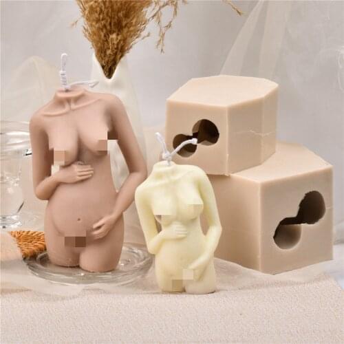 Large Pregnancy Decorating Silicone Body Candle Mold Crystal Female Art Two Size Crafts 3d Aromatherapy Creative Diy Handmade