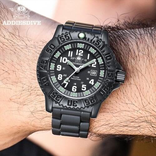 Mens Watch Stainless Steel Military Watch Multifunctional Luminous Outdoor Watch NATO Nylon Watch Waterproof Diving Watch