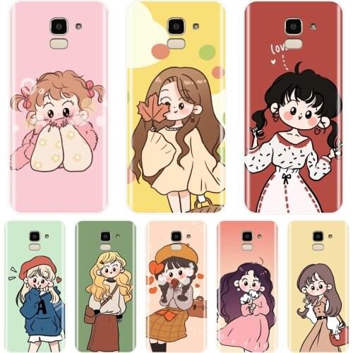 Girl Phone Case For Samsung Galaxy J4 J6 J8 Plus 2018 J3 J5 J7 2015 2016 2017 Samsung J2 J5 J7 Prime Silicone Back Cover