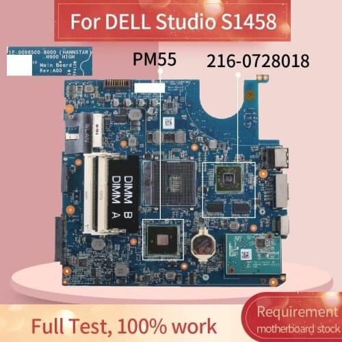 CN-0MK95D 0MK95D Laptop motherboard For DELL Studio 1457 1458 S1457 S1458 Notebook Mainboard 1P-009CJ00-8000 PM55 216-0728018
