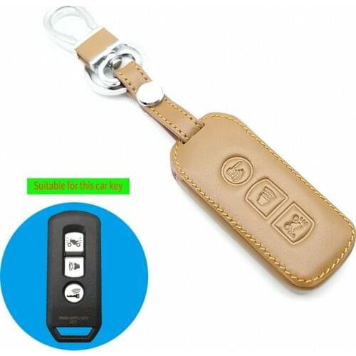 For Honda PCX SH 125 150 2016-2020 Super Cub 125 Motorcycle Scooter 3 Buttons Remote Leather Case Key Fob Keyring Cover