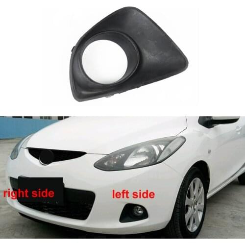 For Mazda 2 Hatchback Front Bumper Grille Fog Lights Box Frame Fog Light Cover Fog Lamp Shell