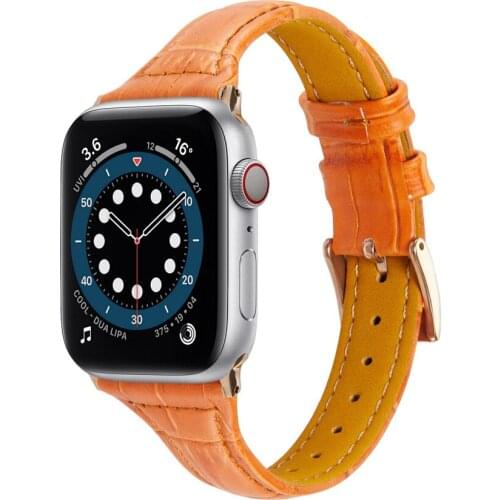 Elegant Crocodile Pattern Leather Band for Apple Watch Strap Women Girl Leather bands Replacement straps for iwatch 2 3 4 5 6