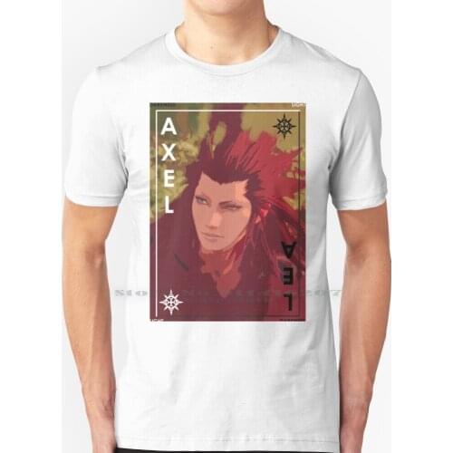 Axel / Lea Tarot Card T Shirt 100% Pure Cotton Axel Lea Organization Xiii Kh Kingdom Hearts Kh3 Kingdom Hearts 3 Kh2 Kingdom