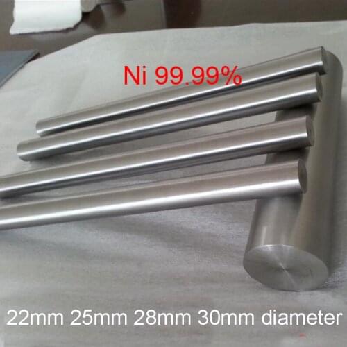 22mm 25mm 28mm 30mm ASTM Ni 99.99% Nickel Alloy Rod and bar Pure nickel N4 N6 nickel stick Electroplating Anode Sacrificial anod