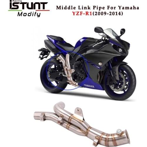 Motorcycle Exhaust Muffler Escape Middle Link Pipe Underseat Eliminator Enhanced Air Pressure For Yamaha R1 YZF-R1 2009-2014