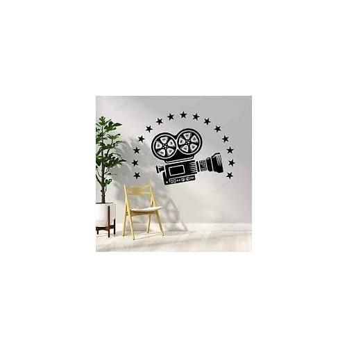 Movie vinyl wall sticker Art Film Cinema for home kids room Camera art wall MuralHJ217
