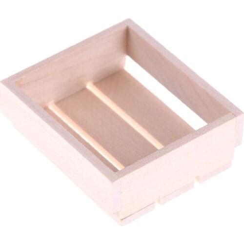 DIY Kitchen Wooden Box Miniature Kitchen Accessories Wood Frame Doll House Miniatures 1:12 Accessories dollhouse