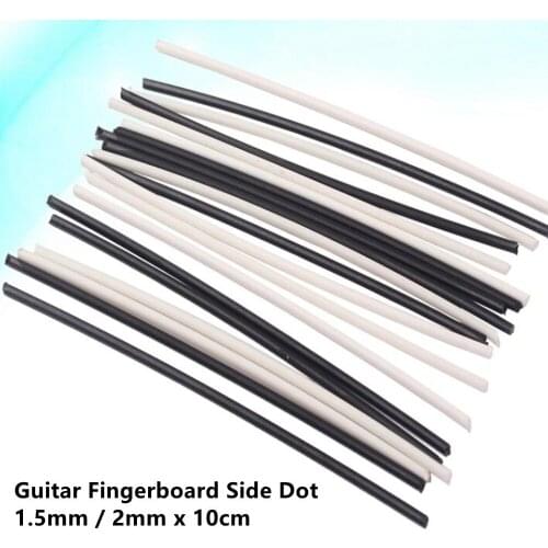 5pcs Guitar Side Dot Markers Rods Fretboard Position Marker Inlay Fingerboard Black/White 1.5mm 2.0mm 100mm Long Accessory