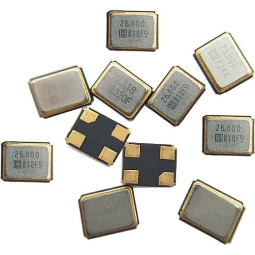 10PCS 3225 5032 7050 Metal SMD 4pin 4M 6M 8MHZ 10MHZ 11.0592MHZ 12MHZ 16MHZ 20MHZ 24MHZ 25MHZ 27M SMD Quartz Resonator Crystal