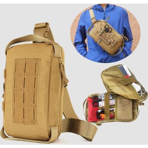 Multifunctional MenTactical Molle Waist Bag Hiking Cycling Outdoor Camping Shoulder Bags Sports Chest Pouch Edc Organizer Pack