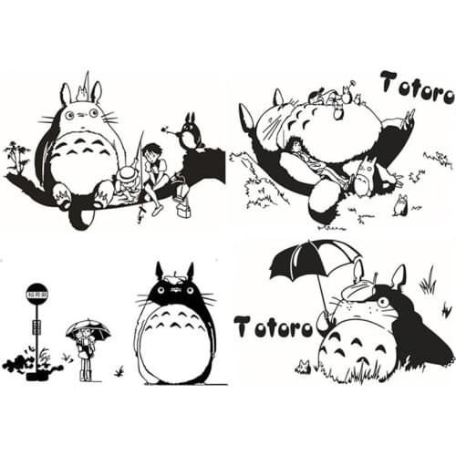 Cartoon Totoro vinyl decal wall stickers kids room home decoration diy art mural removable sticker