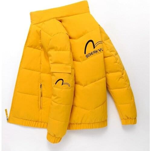 New Mens Cotton-padded Jacket,Mens Stand-up Collar Down Padded Coat, Thick Slim-fit padded Jacket, Winter Male jacket