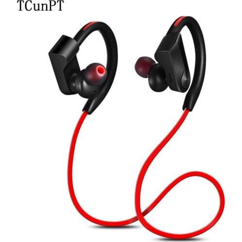 TCunPT New Portable Bluetooth Earphone Wireless Stereo Headset Super Bass Earbuds Headphones with Mic for IPhone Samsung Xiaomi