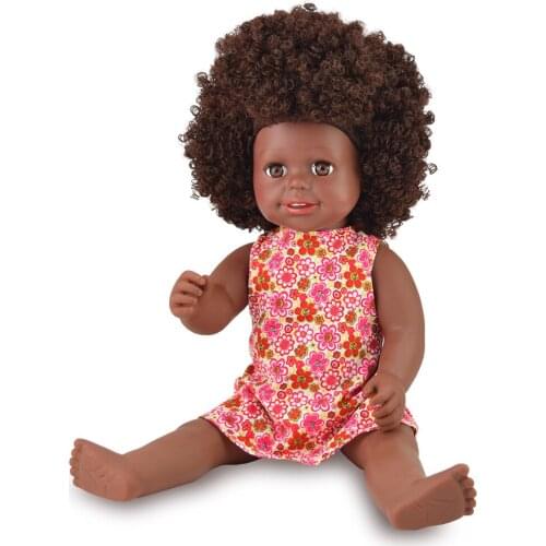New Style African Doll Vinyl Accompany Doll Model Baby Modeling