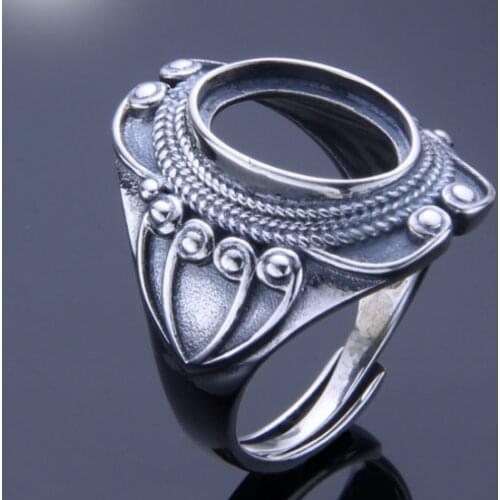 10*14mm 925 STERLING SILVER Semi Mount Bases Blanks base blank Pad VINTAGE rings ring Setting jewelry findings DIY A2238