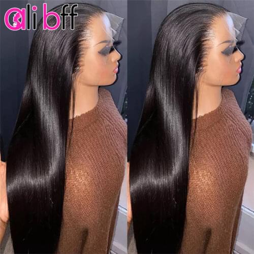 Transparent HD Lace Frontal Wig For Women 13*6 Straight Lace Frontal Human Hair Wig Malaysian Bone Straight Lace Wigs Wholesale